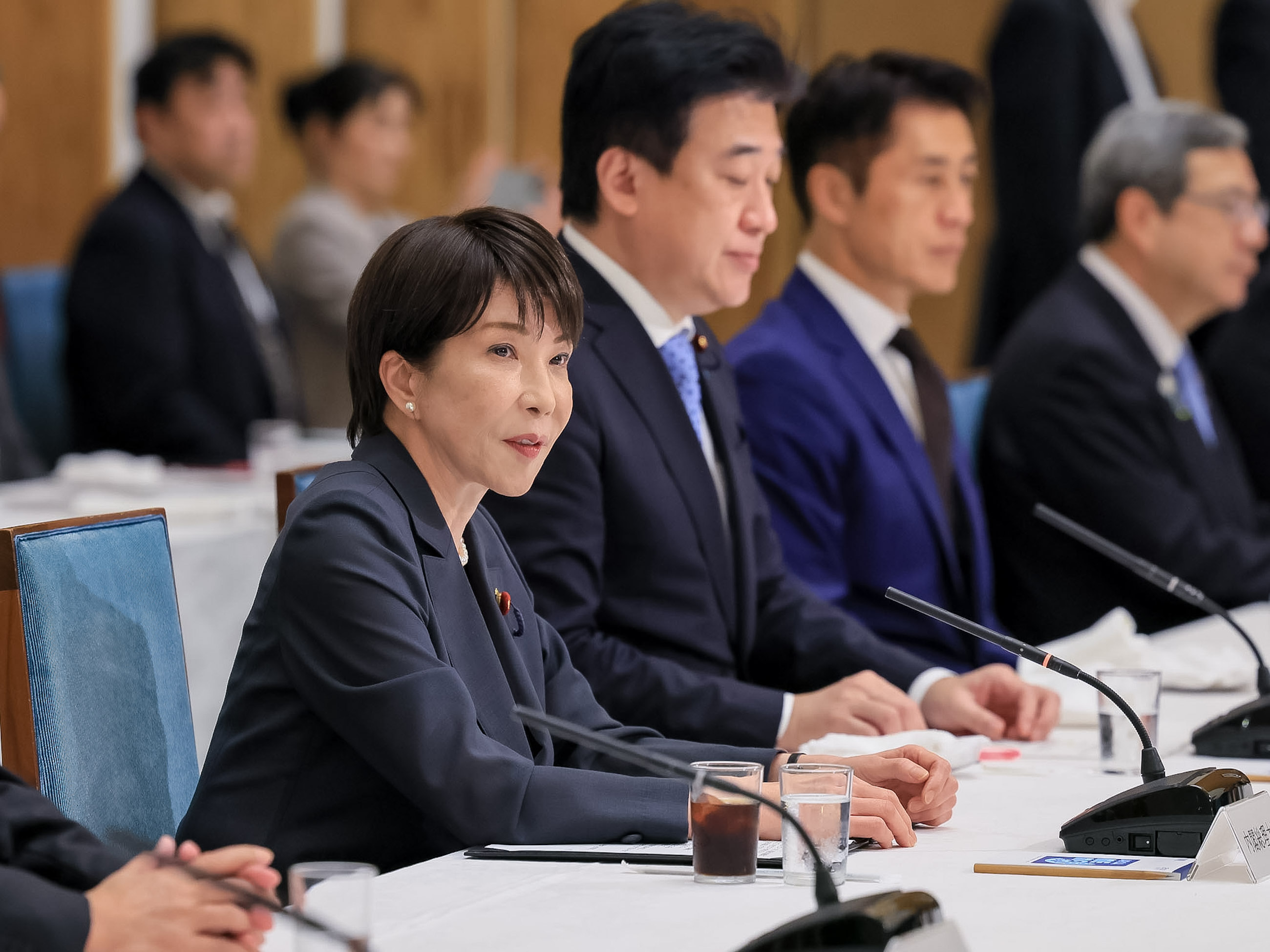 Prime Minister Takaichi delivering an address (1)
