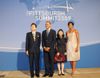 Photograph of Prime Minister and Mrs. Hatoyama receiving a welcome from President and Mrs. Obama at the opening reception