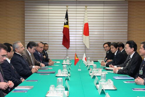 Photograph of the Japan-Timor-Leste Summit Meeting