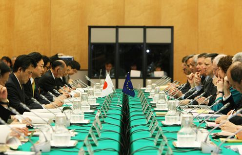 Photograph of the Japan-EU Summit Meeting