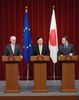 Photograph of the leaders attending the Japan-EU Joint Press Conference
