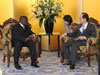 Photograph of PM Fukuda and President of the Republic of Guinea-Bissau Joao Bernardo Vieira