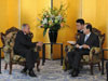 Photograph of PM Fukuda and Foreign Minister of the Arab Republic of Egypt Ahmed Aboul Gheit
