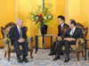 Photograph of PM Fukuda and Prime Minister of the Republic of Tunisia Mohamed Ghannouchi