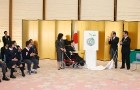 Photograph of the announcement and award ceremony of the logo mark for the G8 Hokkaido Toyako Summit