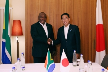 Prime Minister holding a meeting with South African President Cyril Ramaphosa