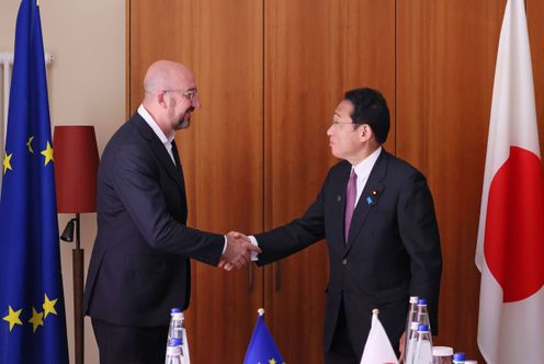 Prime Minister holding a meeting with European Council President Charles Michel