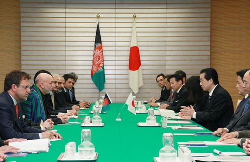 Photograph of the Japan-Afghanistan Summit Meeting