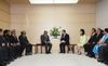 Photograph of Prime Minister Kan holding talks with Chairman Natapei of the PIF
