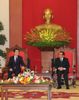Photograph of Prime Minister Kan paying a courtesy call on General Secretary Manh of the Communist Party of Viet Nam