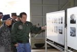 Photograph of the Prime Minister observing Matsushima Air Base of the Air Self-Defense Force (ASDF)