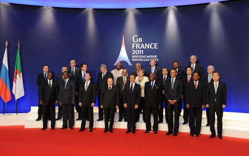 Photograph of the leaders attending the G8 Deauville Summit 1