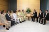 Photograph of the Prime Minister hearing requests from the Governor of Iwate Prefecture and others