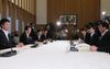 Photograph of the Prime Minister delivering an address at the meeting of the Ministerial Committee on the Formulation of the Budget 2