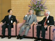 Photograph of Japan Prize laureates paying a courtesy call on Prime Minister