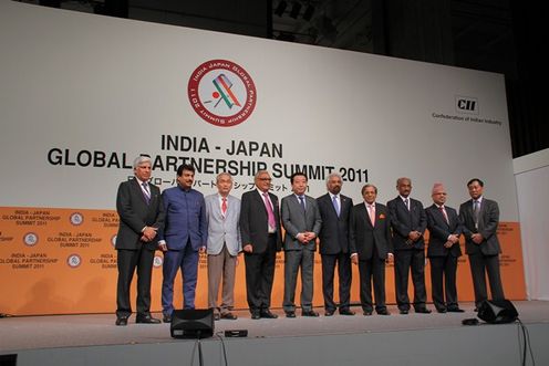 Photograph of the Prime Minister attending the India-Japan Global Partnership Summit 2011 (c) India Center Foundation