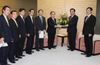 Photograph of the Prime Minister receiving a letter of request from Governor of Ibaraki Prefecture Masaru Hashimoto 2