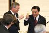 Photograph of Prime Minister Noda making a toast at the banquet he hosted