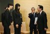 Photograph of the Prime Minister meeting with Ms. Erika Araki and Ms. Saori Kimura, both players on the Japanese women's national volleyball team