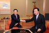 Photograph of Prime Minister Noda having talks with welcoming President Lee Myung-bak of the ROK