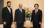 Photograph of Prime Minister Noda receiving a courtesy call from Minister of Economy and Planning Dr. Muhammad Al-Jasser and Minister of Commerce and Industry Dr. Tawfig Al-Rabiah of the Kingdom of Saudi Arabia 1