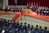 Photograph of the Prime Minister delivering an address at the National Defense Academy Graduation Ceremony 2