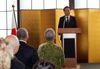 Photograph of the Prime Minister delivering an address at the gathering of appreciation hosted by Ambassador Fujisaki