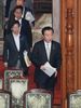 Photograph of Prime Minister Noda, Minister of Finance Azumi and Minister for Internal Affairs and Communications Kawabata at the plenary session of the House of Councillors