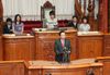 Photograph of the Prime Minister delivering an address at the Parliament of Children 1