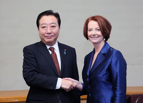 Photograph of the Prime Minister at the Japan-Australia Summit Meeting 1