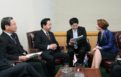 Photograph of the Prime Minister at the Japan-Australia Summit Meeting 2