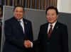 Photograph of the Prime Minister at the Japan-Indonesia Summit Meeting 1