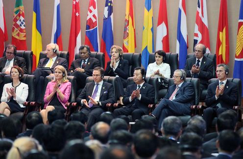 Photograph of the Prime Minister at the opening ceremony