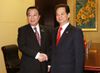 Photograph of Prime Minister Noda shaking hands with the Prime Minister of the Socialist Republic of Viet Nam, Mr. Nguyen Tan Dung